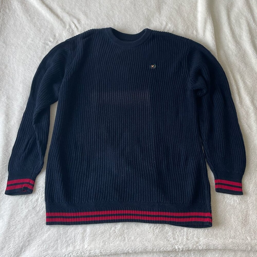 Navy Blue Ribbed Knit Sweater - PacSun